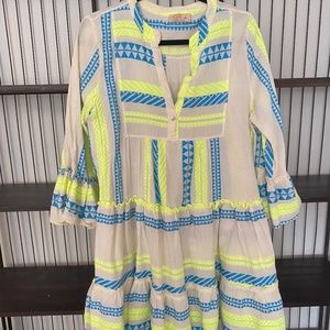 Sofia Neon Linen Dress